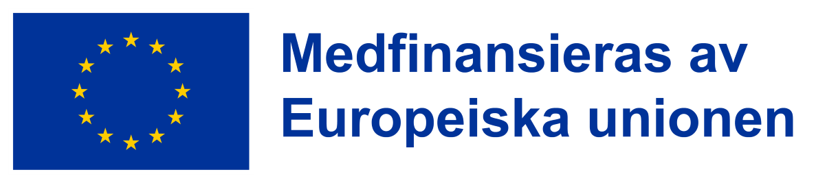 EU-flaggan och texten "Medfinansieras av Europeiska unionen".