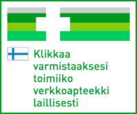 Yhteiseurooppalainen laillisen verkkoapteekin tunnus.